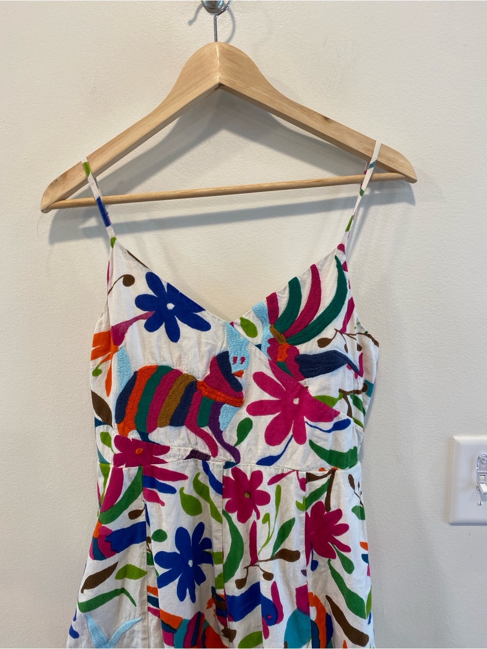 Anthropologie Vanessa Virginia folk art dress embrodiered animals womens size 10 - Picture 3 of 13